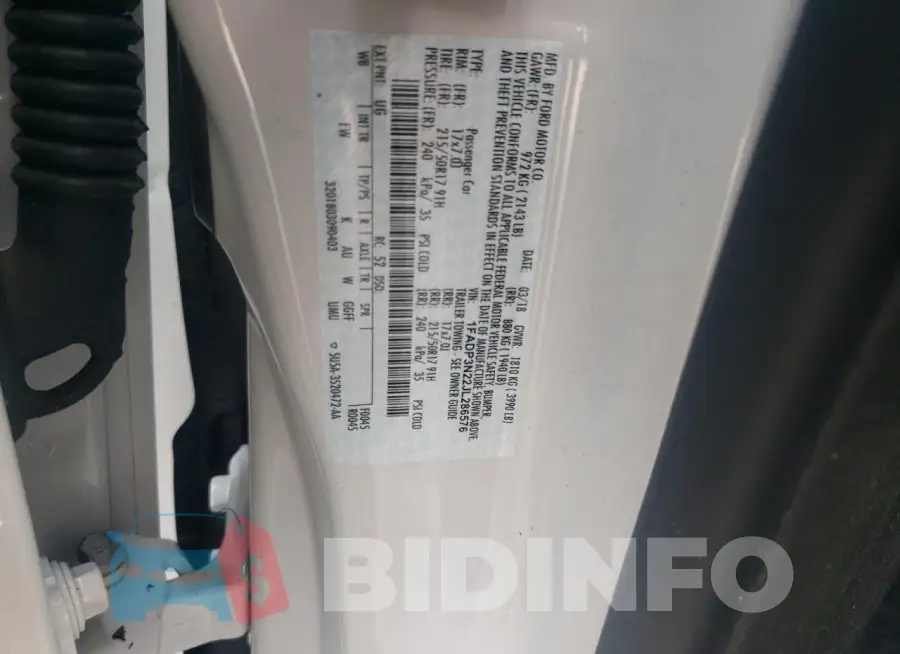 1FADP3N22JL286576 Photo# 12