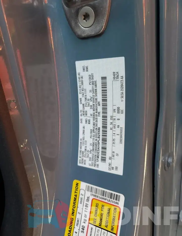 1FMDE5AH9PLB25586 Photo# 12