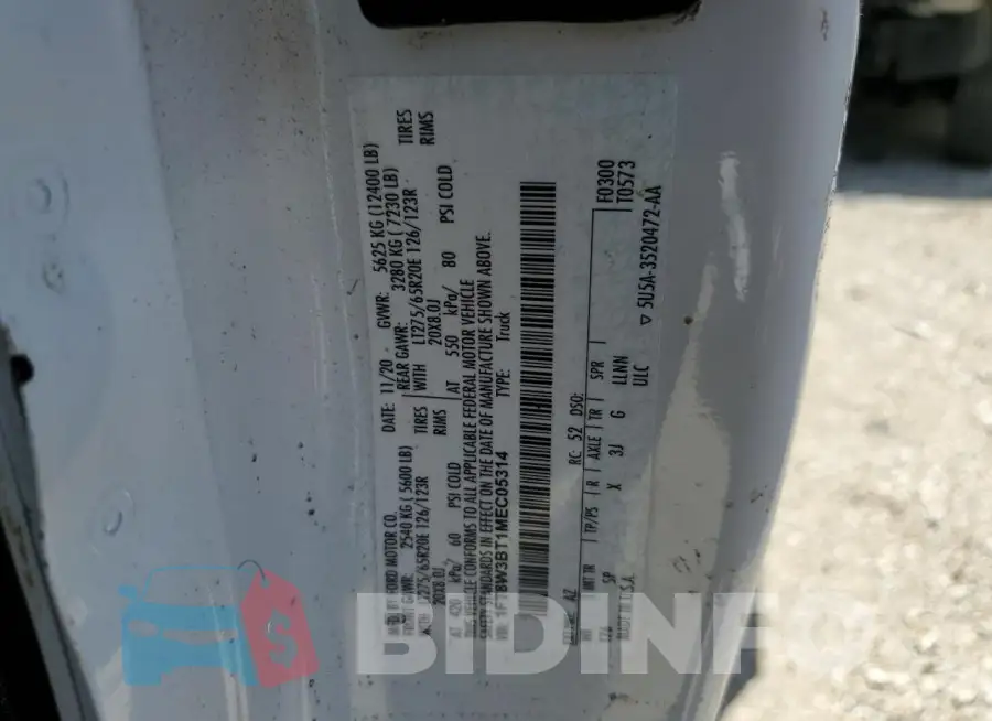 1FT8W3BT1MEC05314 Photo# 12