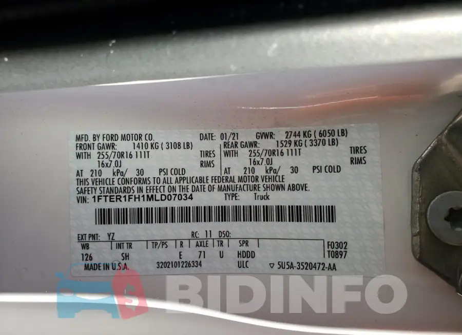 1FTER1FH1MLD07034 Photo# 12
