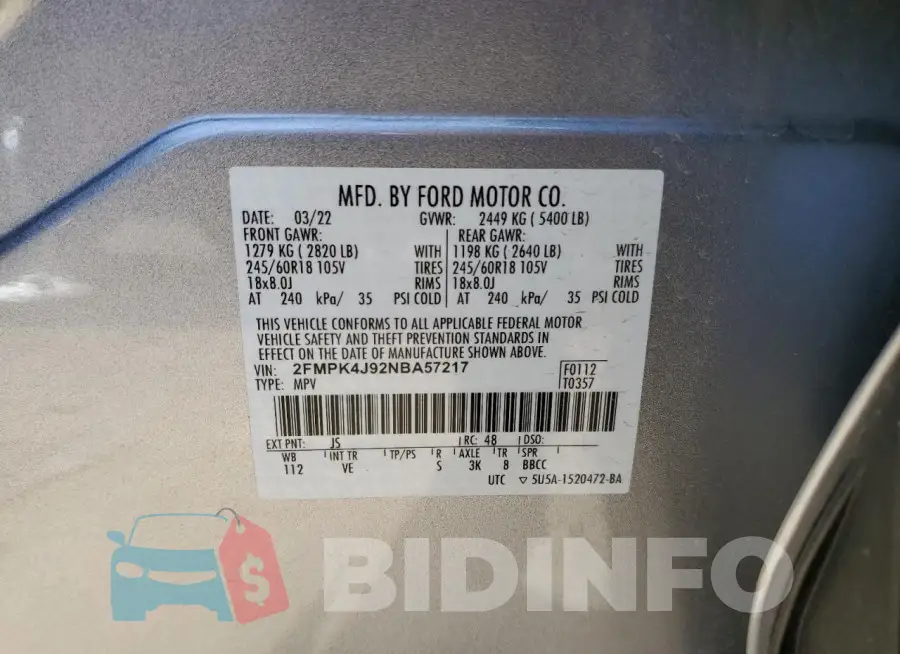 2FMPK4J92NBA57217 Photo# 12