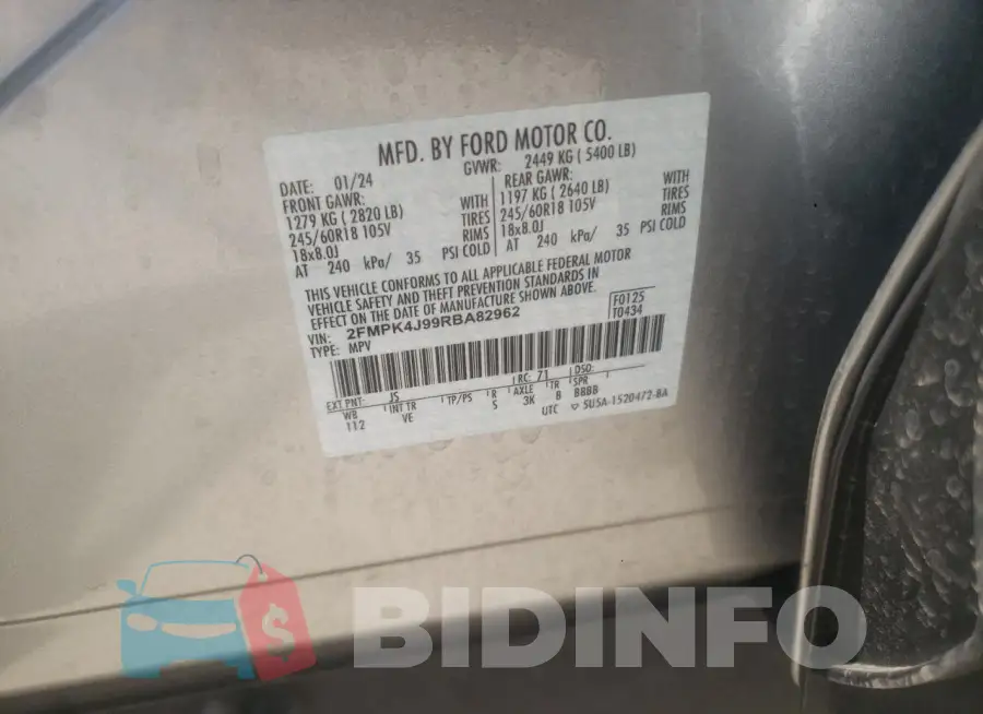 2FMPK4J99RBA82962 Photo# 12