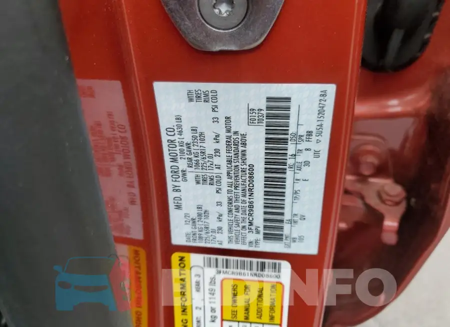 3FMCR9B61NRD08600 Photo# 14