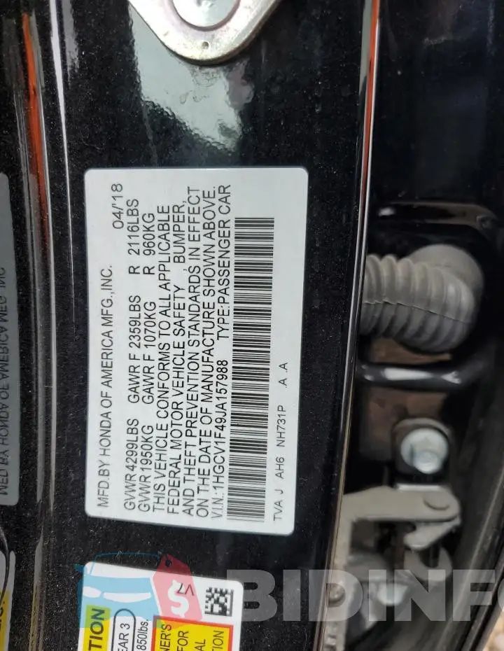 1HGCV1F49JA157988 Photo# 12