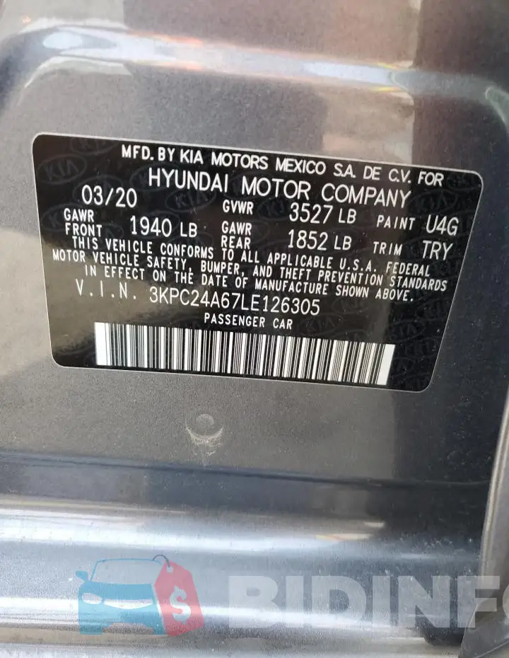 3KPC24A67LE126305 Photo# 12