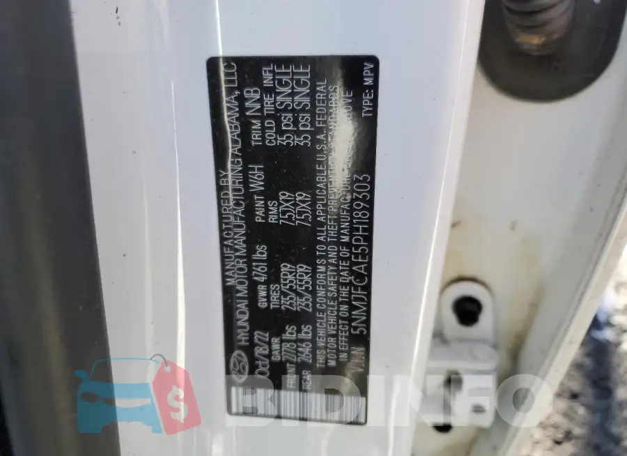 5NMJFCAE5PH189303 Photo# 12