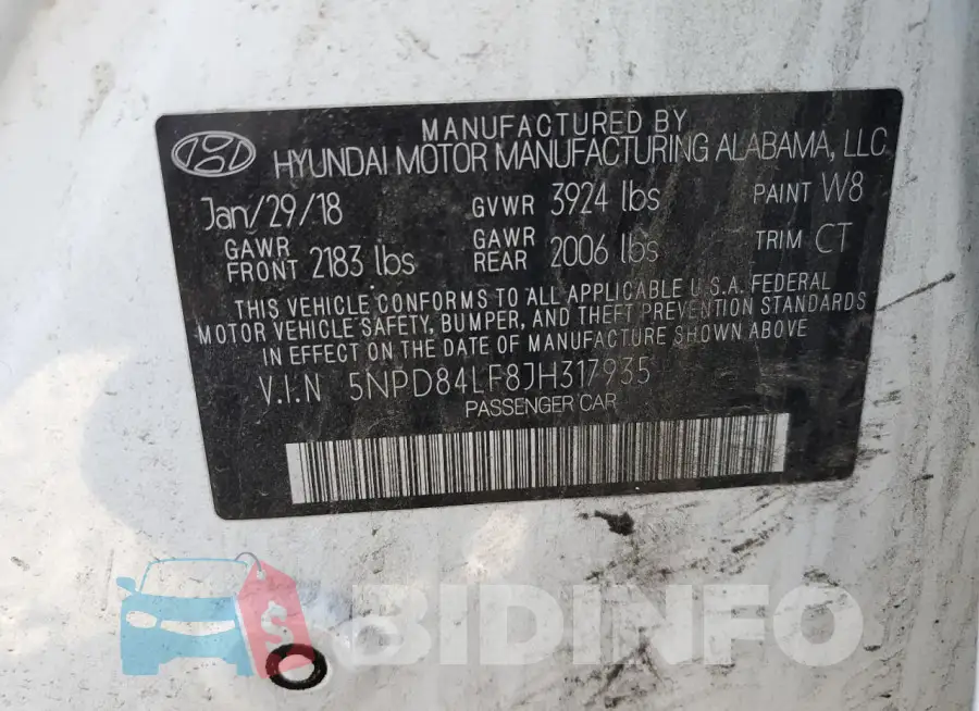 5NPD84LF8JH317935 Photo# 13