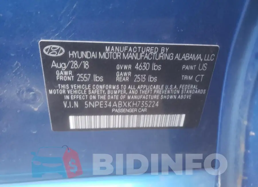 5NPE34ABXKH735224 Photo# 12