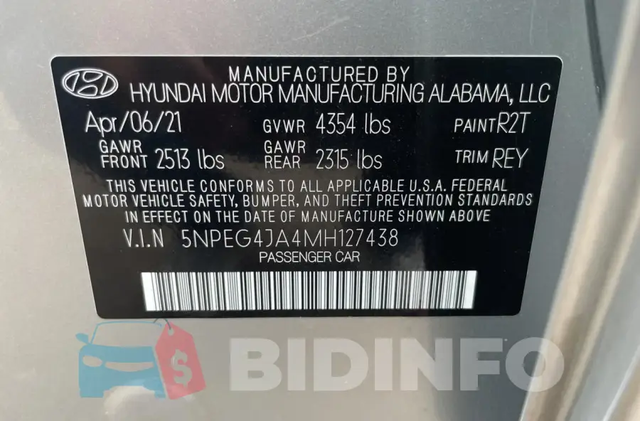 5NPEG4JA4MH127438 Photo# 10