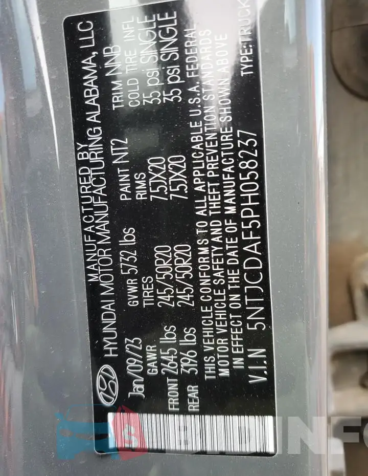 5NTJCDAF5PH058237 Photo# 12