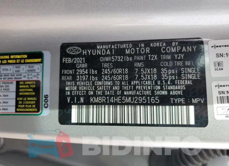 KM8R14HE5MU295165 Photo# 12