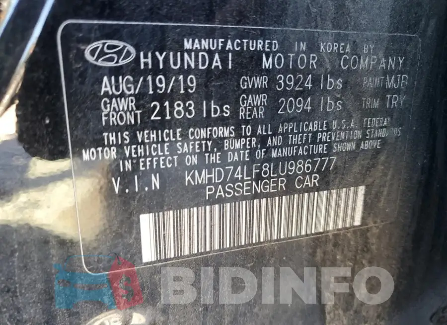 KMHD74LF8LU986777 Photo# 12