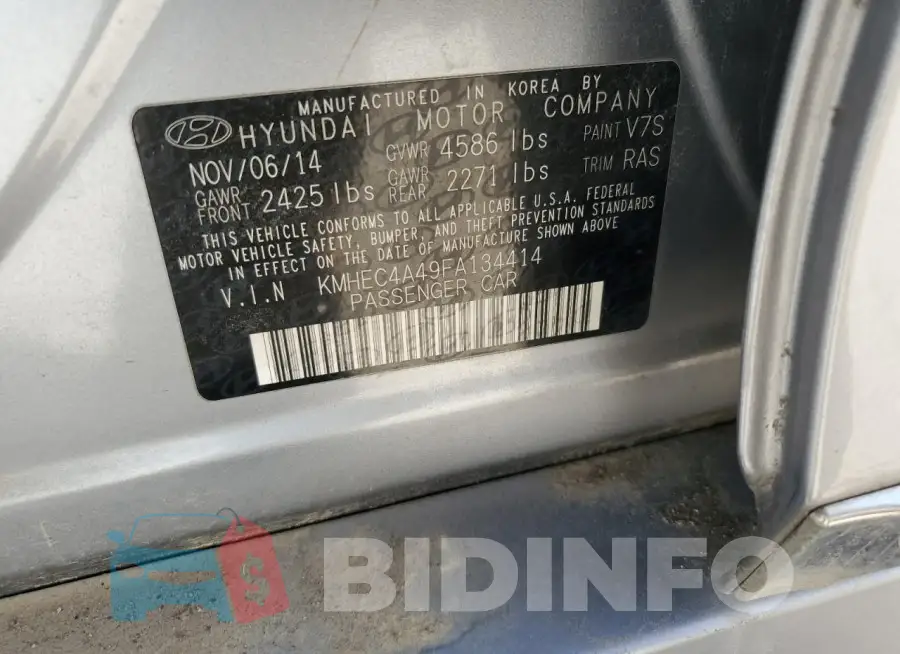 KMHEC4A49FA134414 Photo# 12