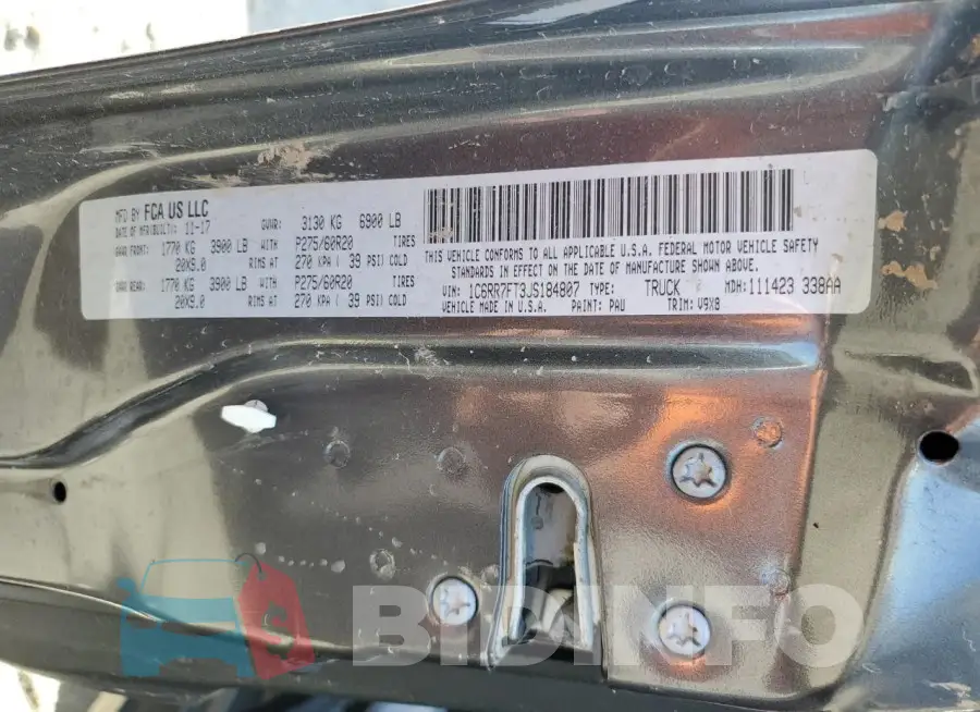 1C6RR7FT3JS184807 Photo# 13