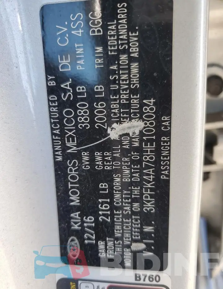 3KPFK4A78HE108084 Photo# 12
