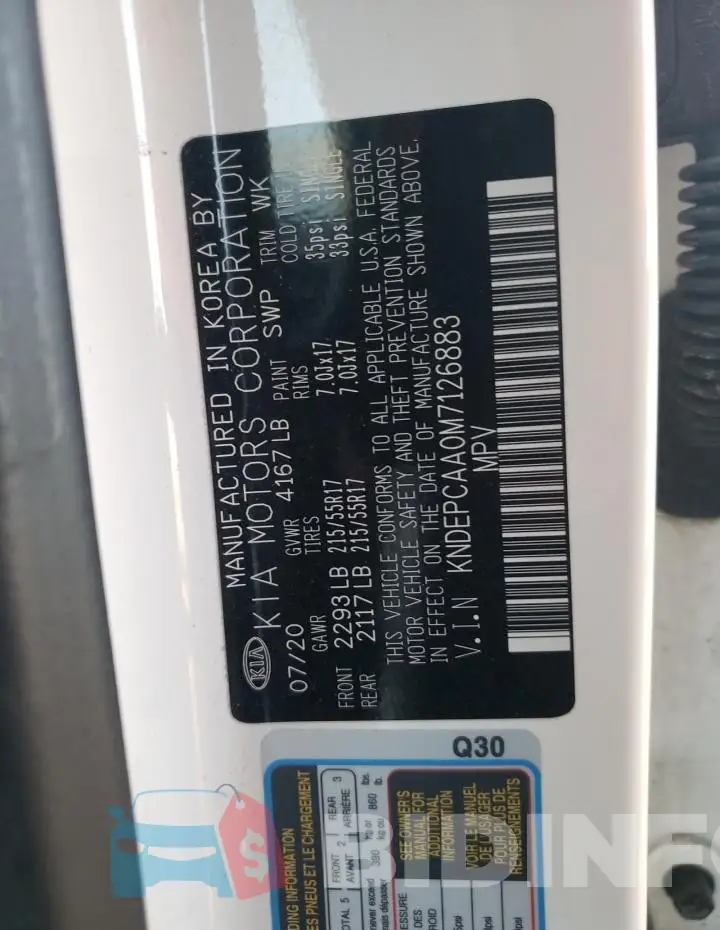 KNDEPCAA0M7126883 Photo# 12