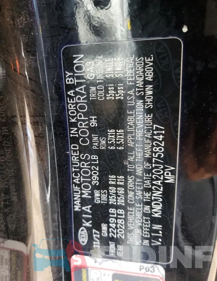 KNDJN2A20J7582417 Photo# 12