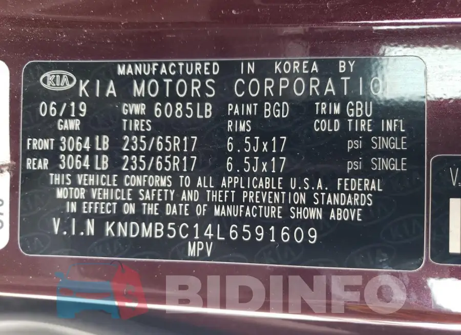 KNDMB5C14L6591609 Photo# 14