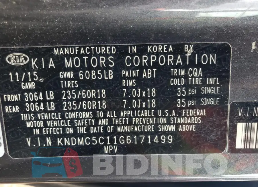 KNDMC5C11G6171499 Photo# 13