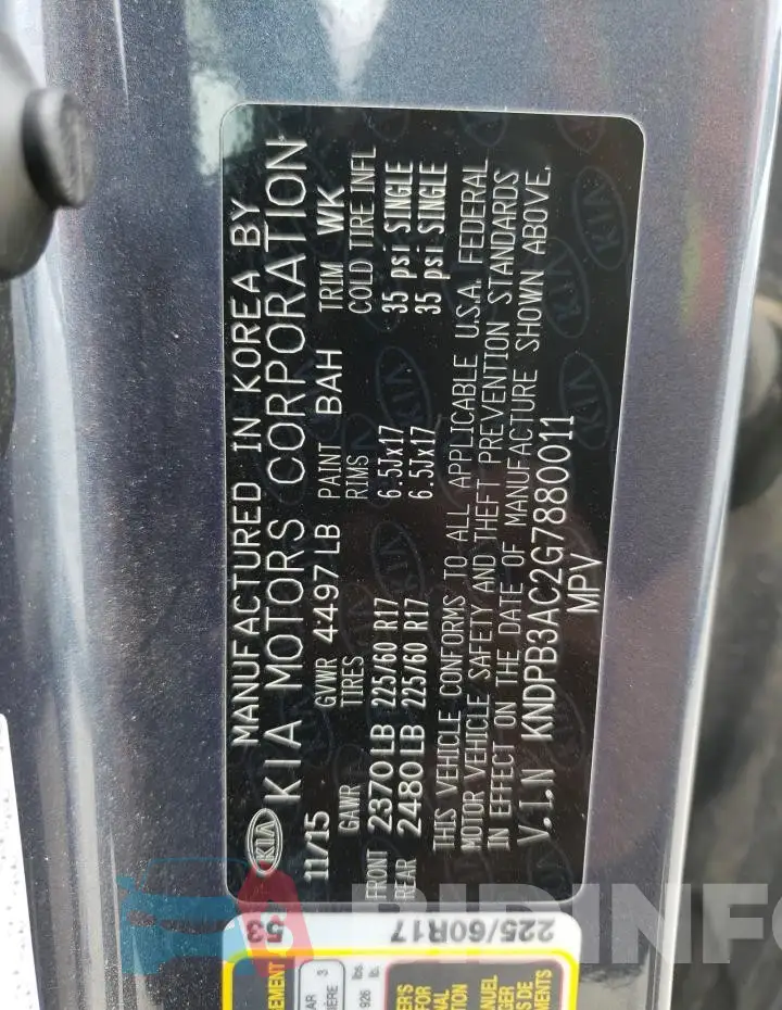 KNDPB3AC2G7880011 Photo# 13