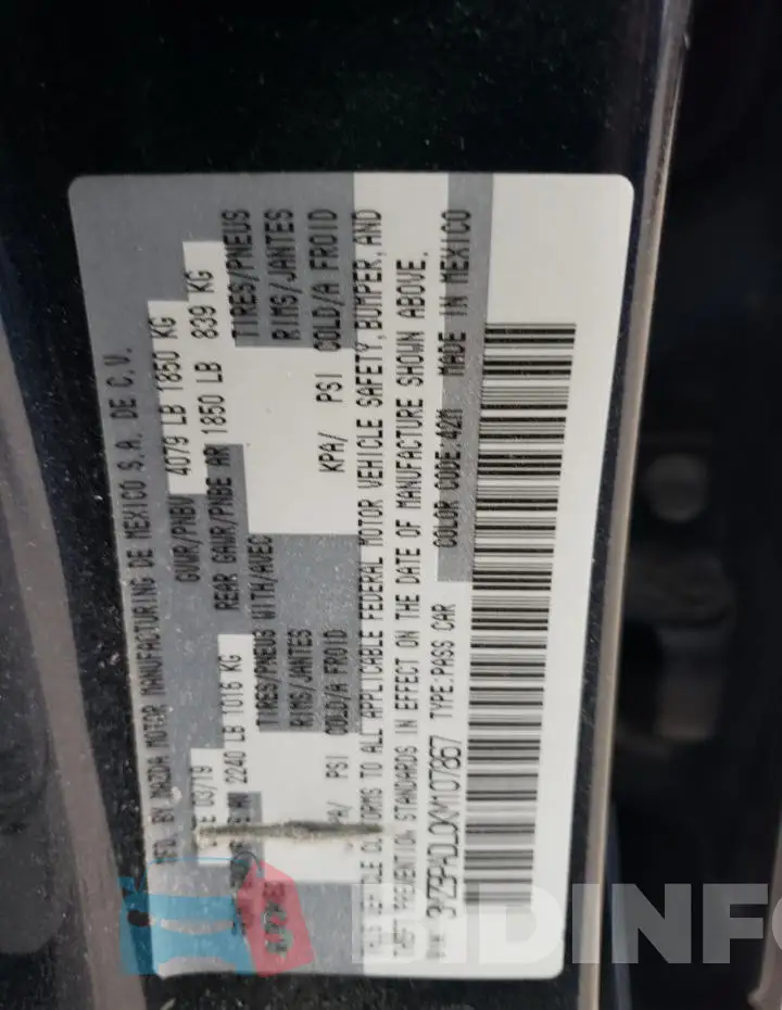 3MZBPADL0KM107867 Photo# 12