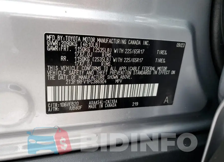2T3F1RFV1PC386904 Photo# 12