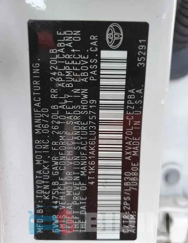 4T1K61AK6LU375719 Photo# 13
