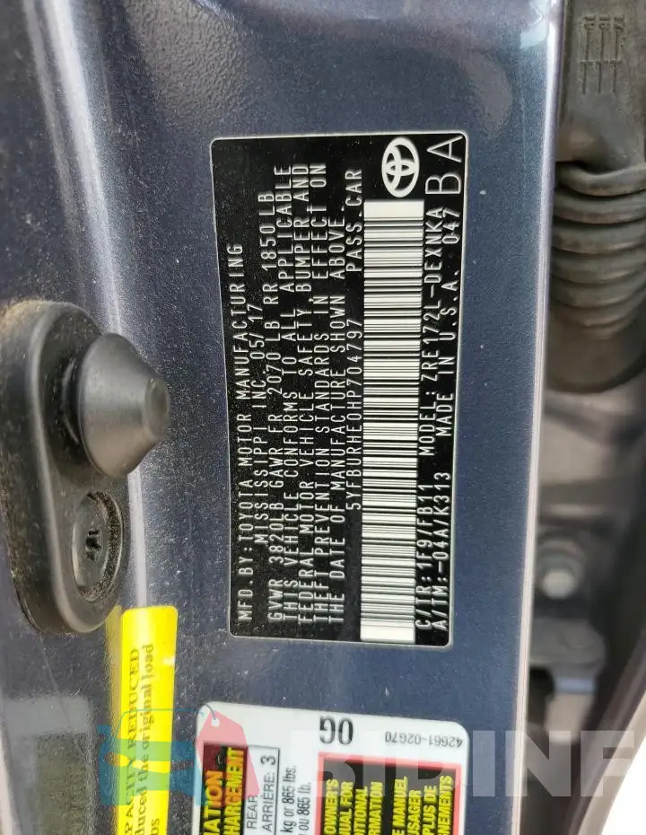 5YFBURHE0HP704797 Photo# 12