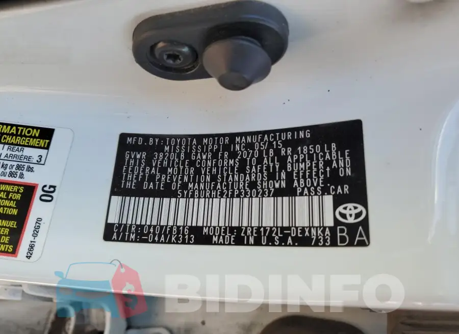 5YFBURHE2FP330237 Photo# 12