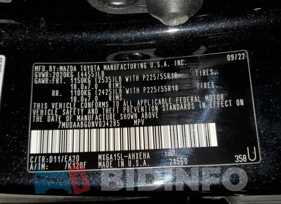 7MUDAABG0NV034285 Photo# 13