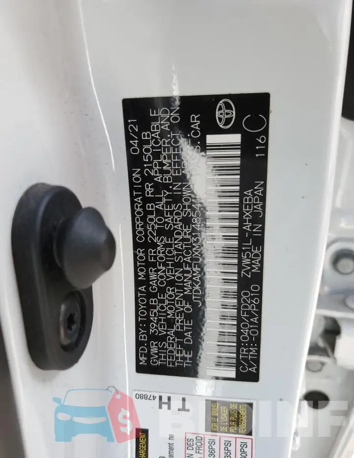 JTDKAMFUXM3148541 Photo# 12