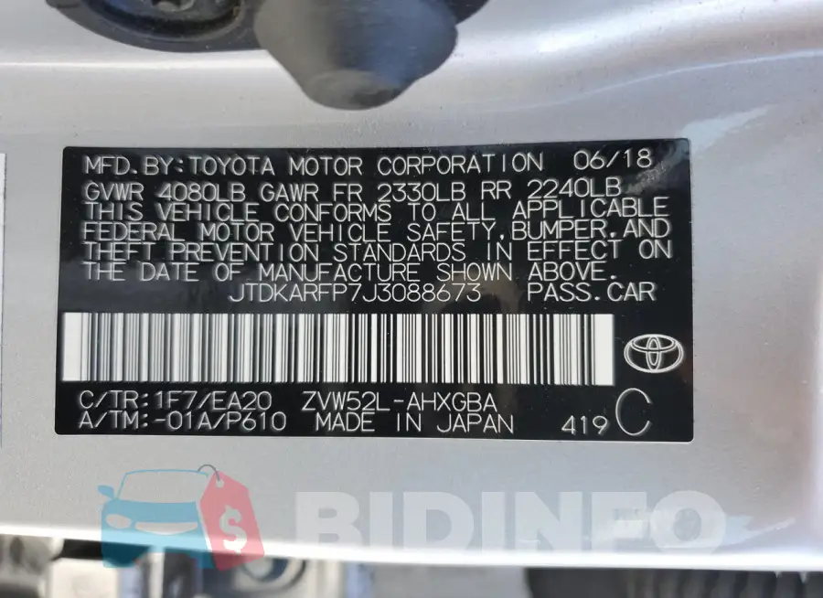 JTDKARFP7J3088673 Photo# 13