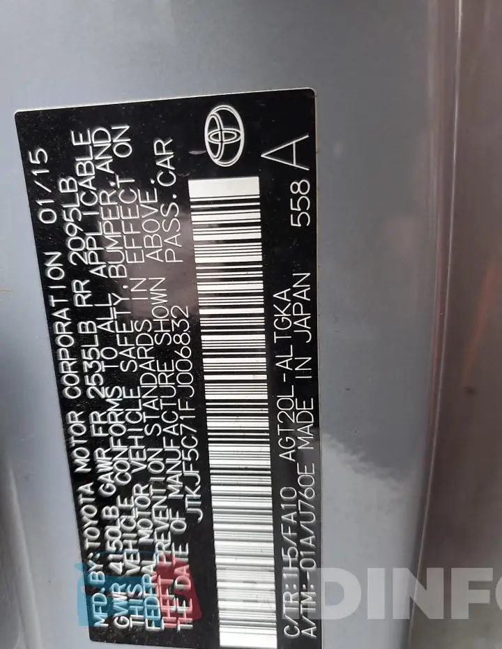 JTKJF5C71FJ006832 Photo# 12
