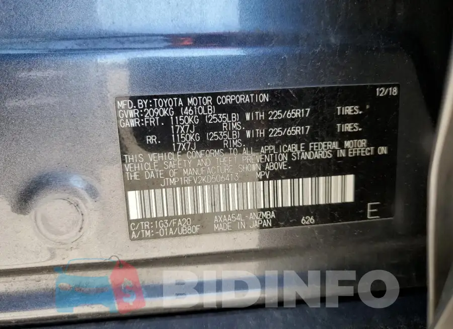 JTMP1RFV2KD506413 Photo# 12