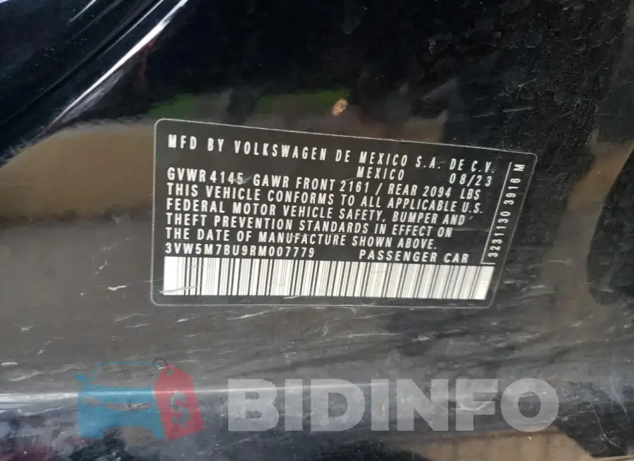 3VW5M7BU9RM007779 Photo# 12