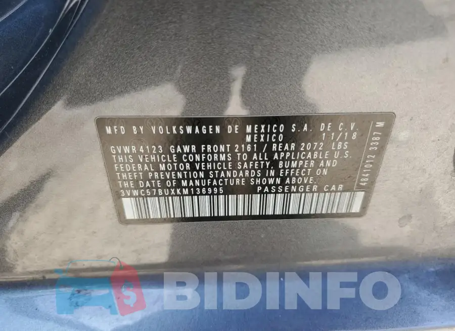 3VWC57BUXKM136995 Photo# 13