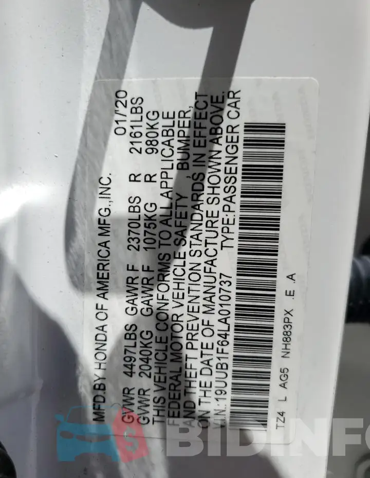 19UUB1F64LA010737 Photo# 12