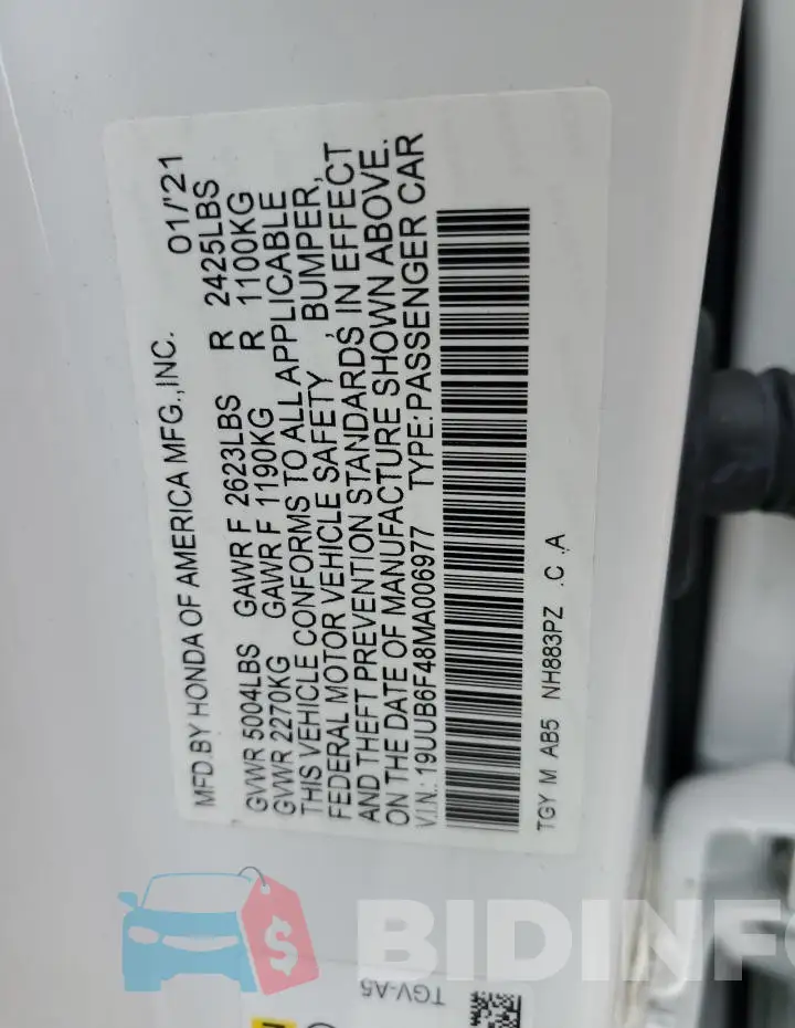 19UUB6F48MA006977 Photo# 13
