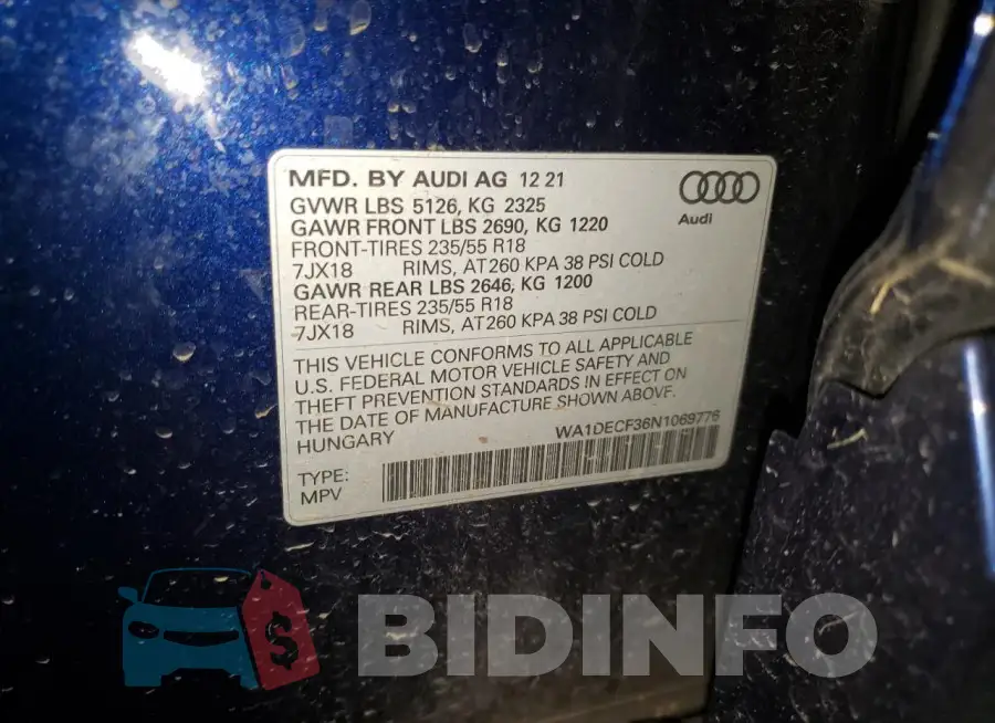WA1DECF36N1069776 Photo# 12