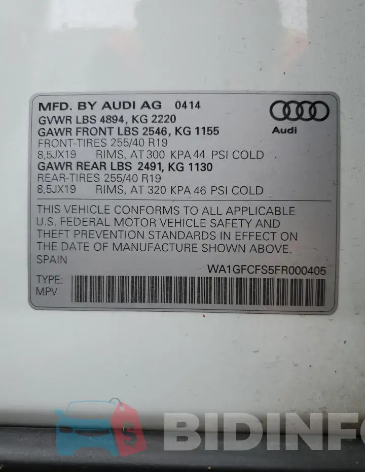 WA1GFCFS5FR000405 Photo# 14