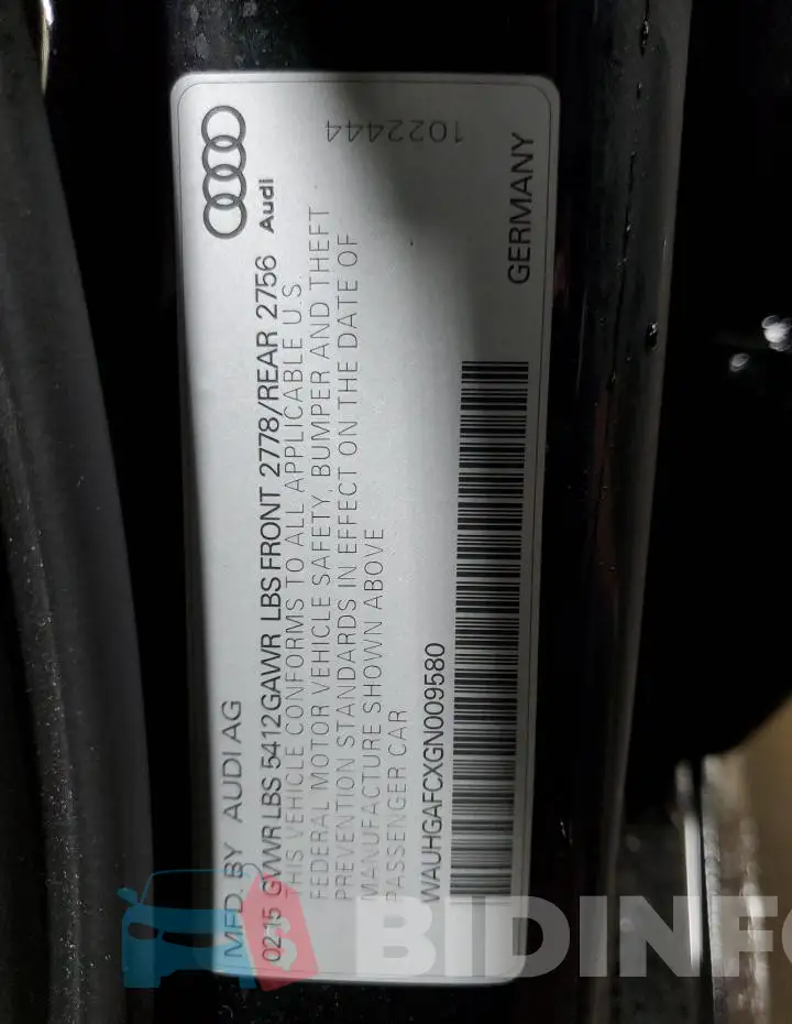 WAUHGAFCXGN009580 Photo# 12