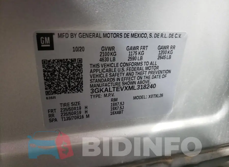 3GKALTEVXML318240 Photo# 12