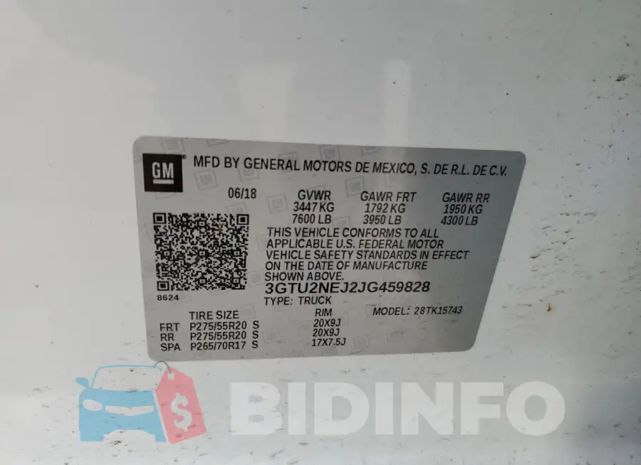 3GTU2NEJ2JG459828 Photo# 12