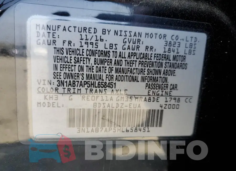 3N1AB7AP5HL658451 Photo# 12