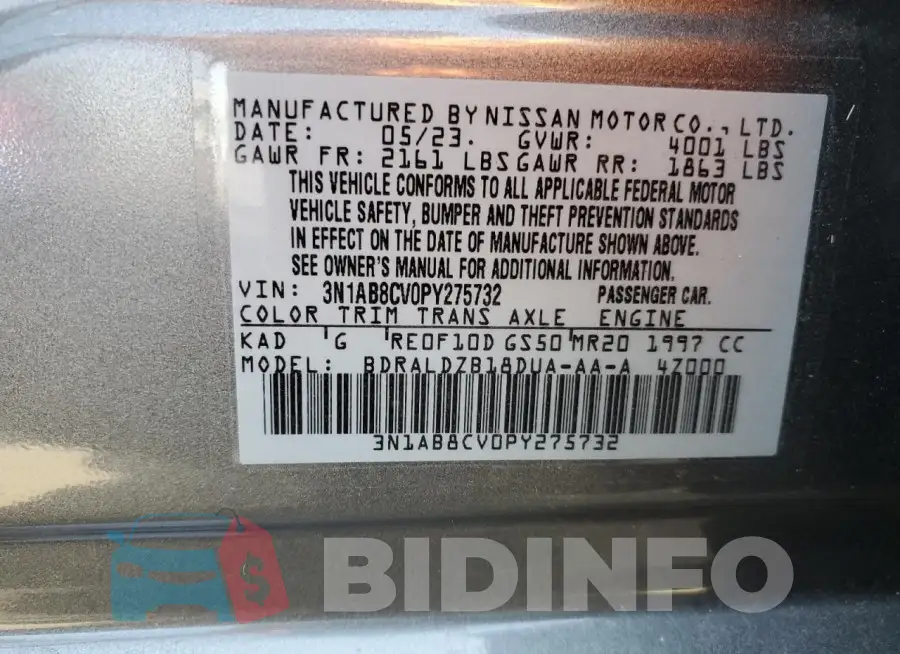 3N1AB8CV0PY275732 Photo# 12