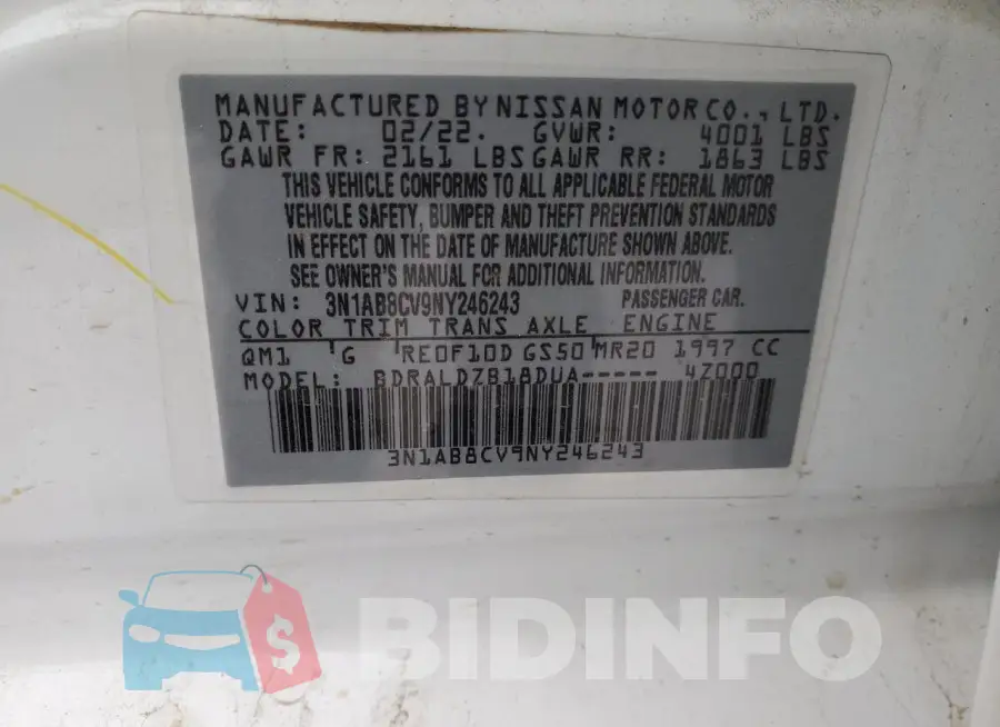 3N1AB8CV9NY246243 Photo# 13