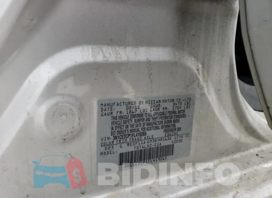 3N1CE2CP1FL419265 Photo# 13