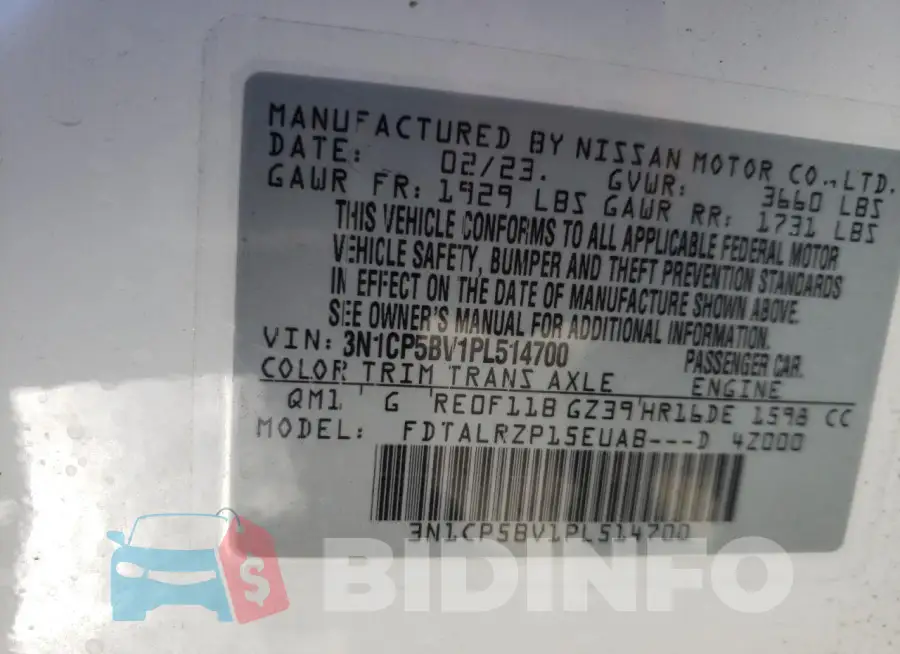 3N1CP5BV1PL514700 Photo# 13