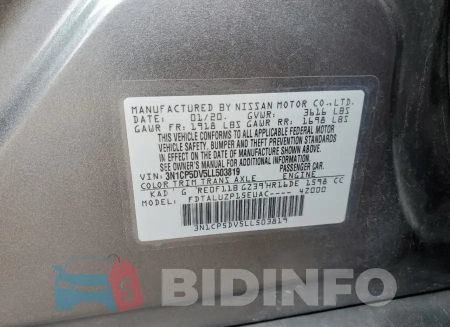 3N1CP5DV5LL503819 Photo# 12