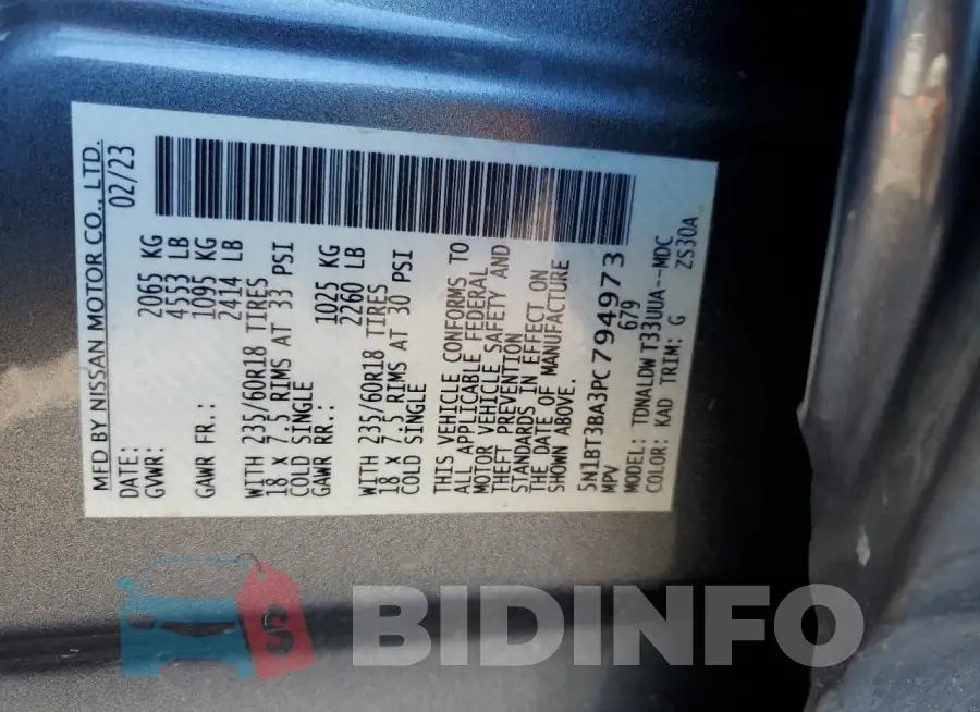 5N1BT3BA3PC794973 Photo# 13
